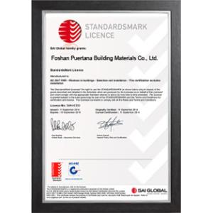 Foshan WY Building Technology Co., Ltd. Certifications