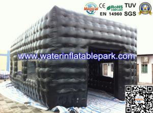  Black PVC Advertising Inflatable Cube Tent / Inflatable Party Tent Rental Manufactures
