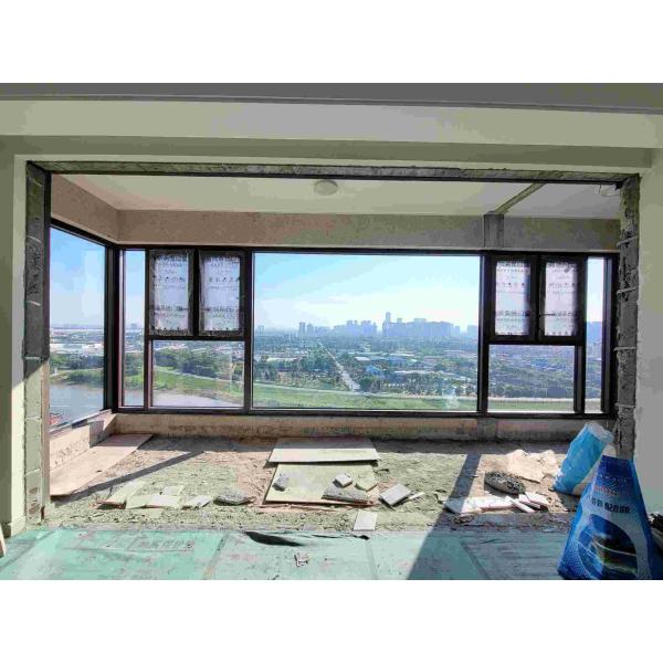 Custom Aluminum Frame Casement Windows Anodized / Powder Coated Surface Treatment