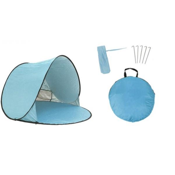 150*150*90CM Outdoor Waterproof Pop Up Canopy Tent Sunproof Silver Coated 190T Polyester Automatic Beach Shelter