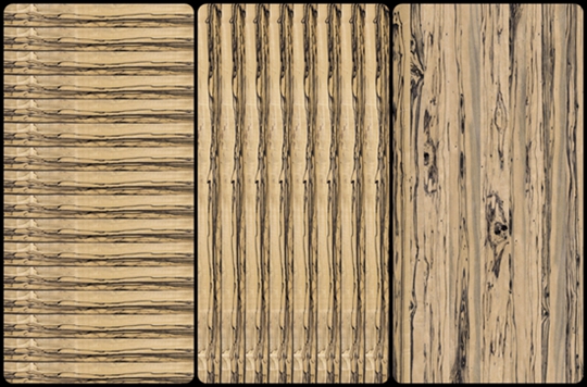 ODM Furniture Natural Wood Veneer Crown Cut Black And White Ebony