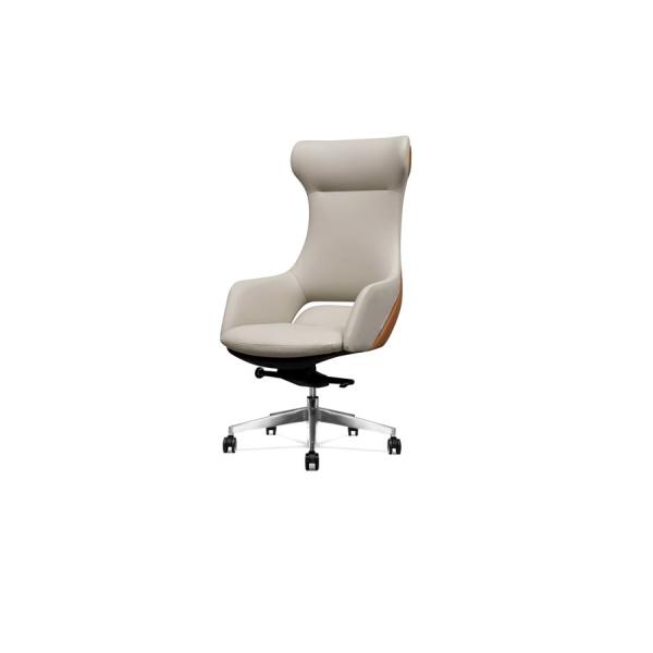 135d Tilt Revolving Leather Chair , 0.4m3 Ergonomic Leather Chair