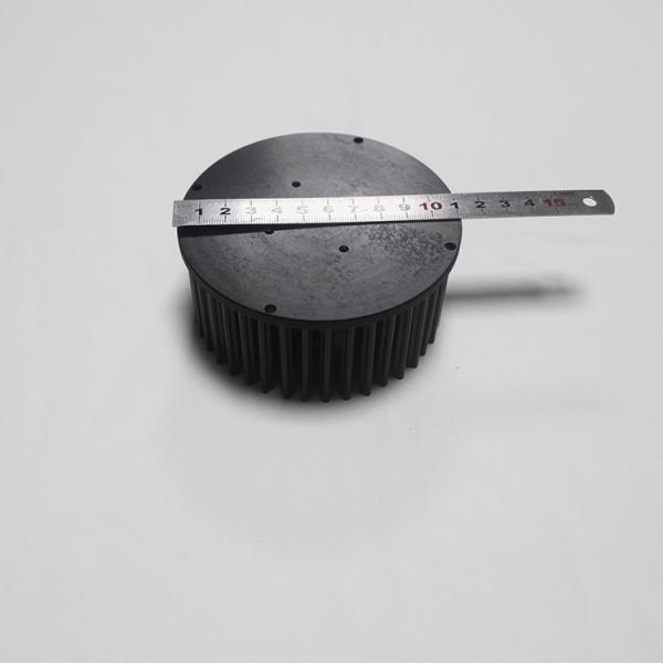 Black Anodizing Round Cold Forging Heat Sink For With Existing Mold Dia 110mm