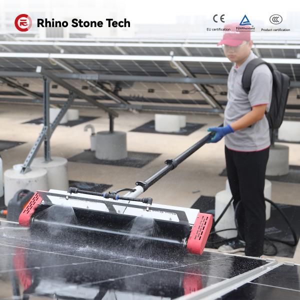 Powerful 300W Solar Cleaning Brush  Single Roller Photovoltaic Water Fed Equipment