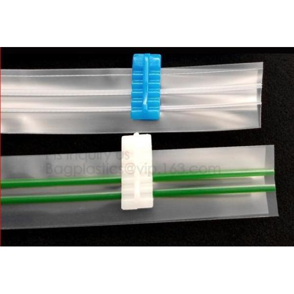 Eco-friendly PE two Track Vacuum Plastic Zipper,PE Hermetic Seal Zipper, pvc zipper puller locking zipper pull