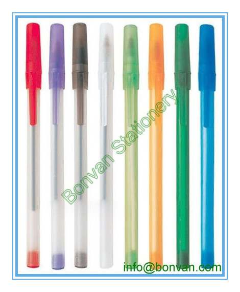 bic slogan ball pen,plastic promo plastic BIC ball pen
