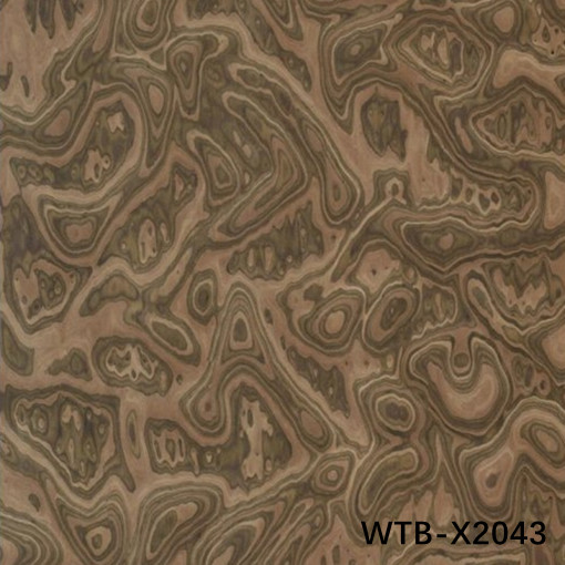 Reconstituted Black Walnut Burl Wood Veneer WTB-X2043 0.15-0.55mm For Indoor Decorative Board