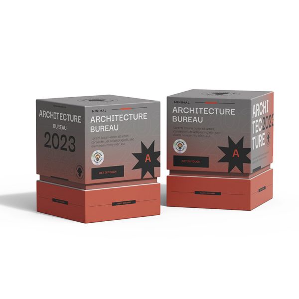 Perfume Box Set Two Tone Layered Packaging Design Diamond Cut Bottle Luxury Fragrance Presentation Case