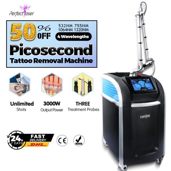 ODM Pico Laser Tattoo Removal Machine 3000W Three Treatment Probes