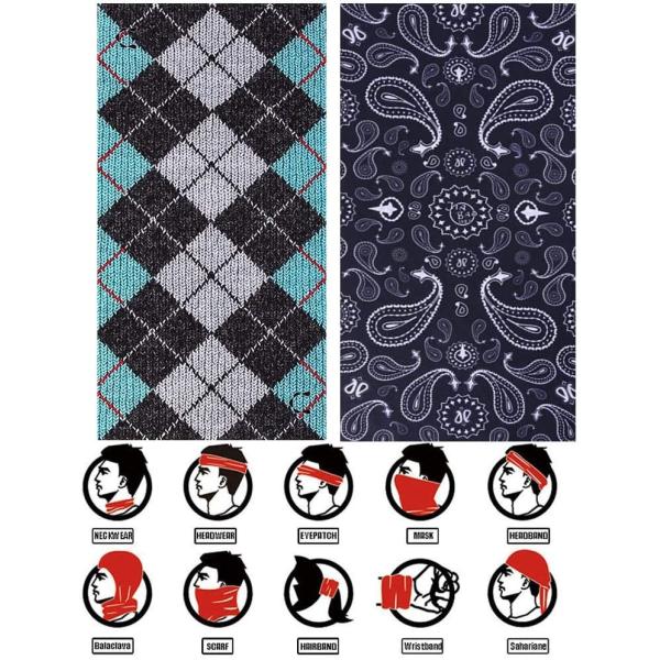 Anti UV Summer Cooling Thin Wool Cotton Reflective Bandana