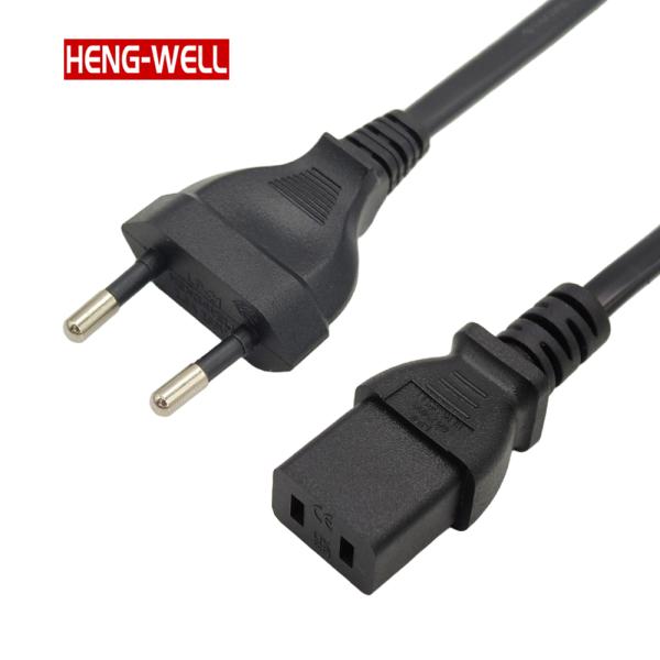 2.5A Eu Power Cord with 250V IEC C9 Connector 2 Pin Power Extension Cords for Home Appliance for Hotel & Kitchen Use