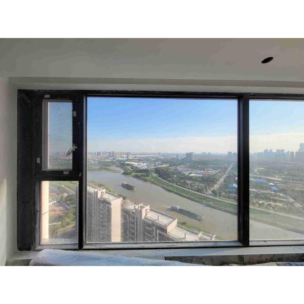 Custom Aluminum Frame Casement Windows Anodized / Powder Coated Surface Treatment