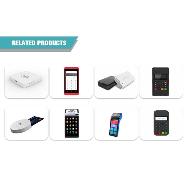 80g Weight EMV POS Terminal , Bluetooth POS Machine With Single Color Display