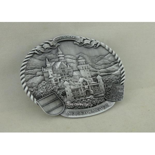 Personalized Deluxe Clutch Badges Souvenir 3D Metal Badges Antique Silver Plating