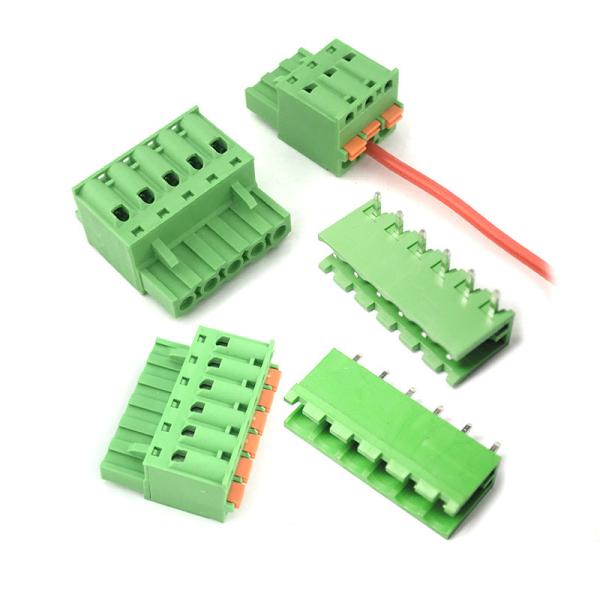 5.08mm Pitch Plug-in Screwless Terminal Blocks Plug Horizontal Wiring Entry
