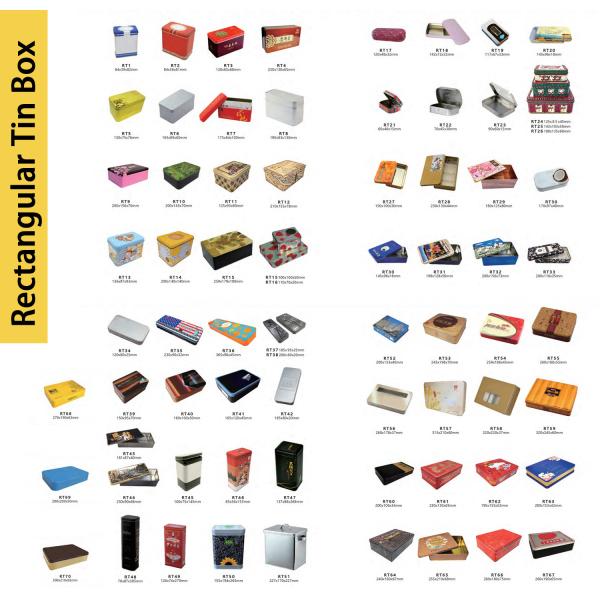 DADI Tinplate Square 5 Pack 0.19mm-0.4mm Personalised Biscuit Tin Box