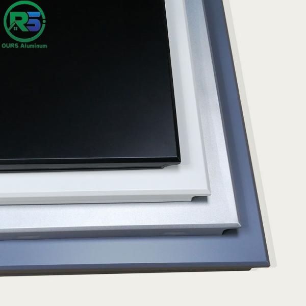 Black Suspended Metal Ceiling Tiles Pvdf Coating 600mm*1200mm