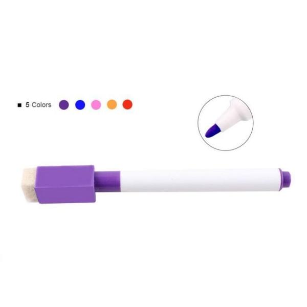 Mini whiteboard marker with brush, dry eraser marker, good quality marker with brush and magnet dry erasable marker pen