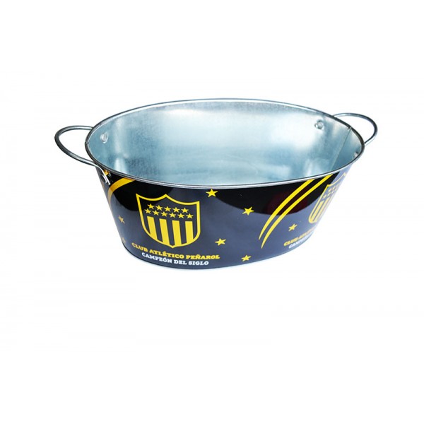 DADI 7.5L Oval Galvanized Tinplate Metal Ice Bucket Galvanized Cooler Tub Eco Friendly
