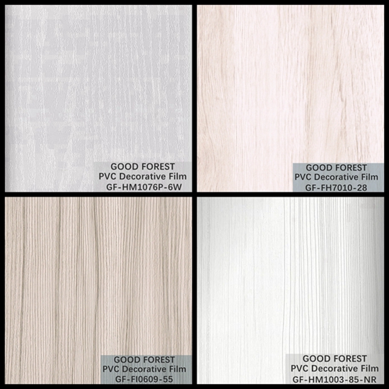 Wallboard White PVC Film Decorative 1260mm - 1330mm Width Wooden Grain