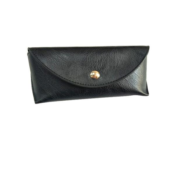 Vintage Leather Sunglasses Case With  Button/ Pouch Bag For Reading Glasses