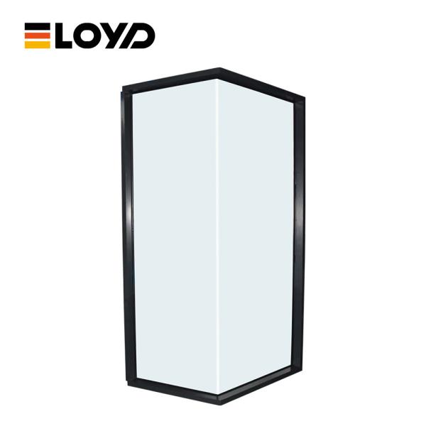 Black Fixed Pane Aluminium Windows Industrial Residential Heat Insulated