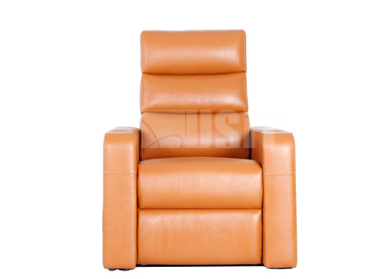 High Density Foam Theater Recliner Sofa PU Leather Furniture With Footpath Lights
