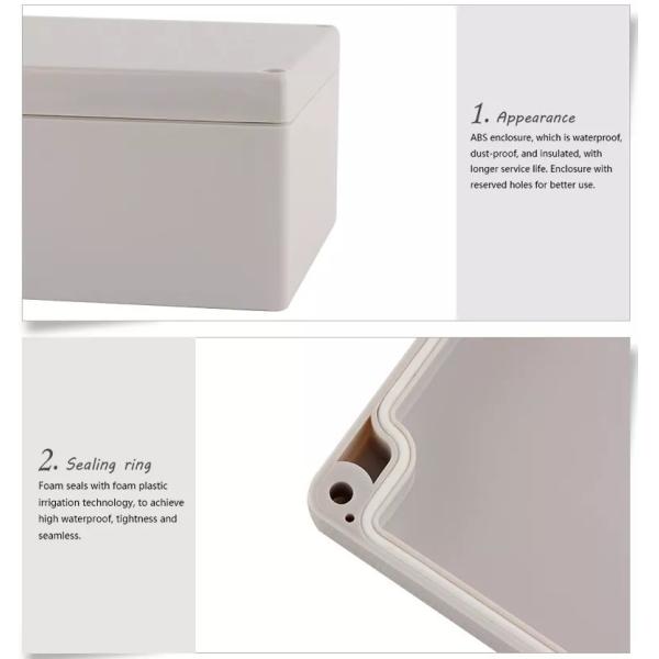 IP65 ABS PCB Plastic Junction Box 83*81*56mm 100*68*50mm With Ear