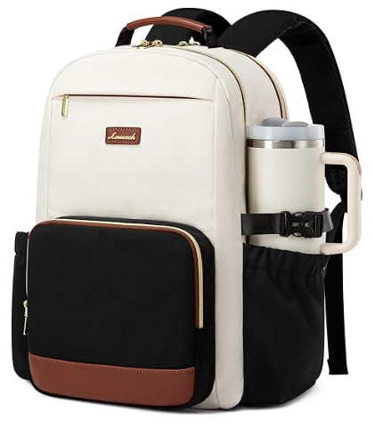 Laptop Backpack for Women with Pouch Pocket for Large Capacity Cup,15.6 Inch Teacher Nurse College Work Backpack Purse,Waterproof Laptop Bag Computer Back Pack for Trave