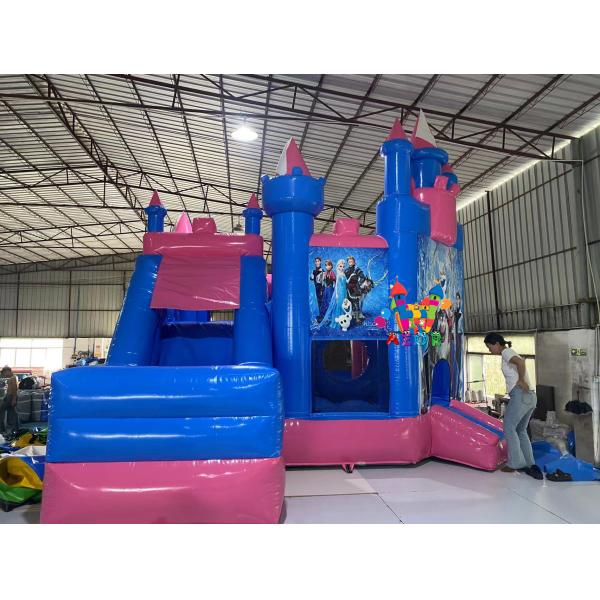 5x4m Inflatable Combo Bouncer Commercial Dry Slide Combo Bouncy Frozen Jumping Castle