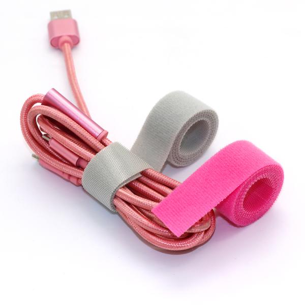 150mm Hook And Loop Cable Tie UV Resistant Customization For Charging Cable