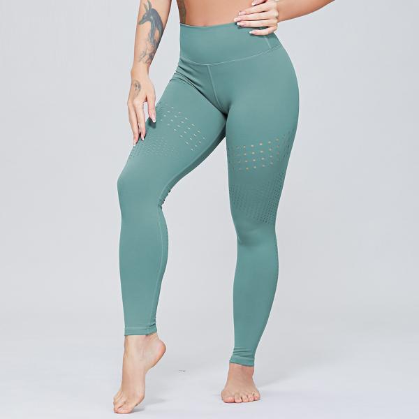 300gsm High Waist Laser Cut Women Yoga Leggings Dry Fit Fitness Wear
