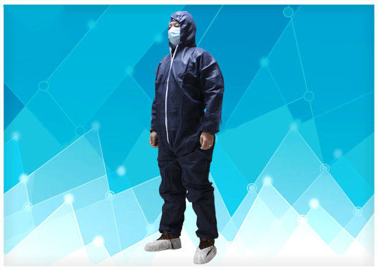 Non Allergic Disposable Work Coveralls , Breathable Disposable Coveralls Durable