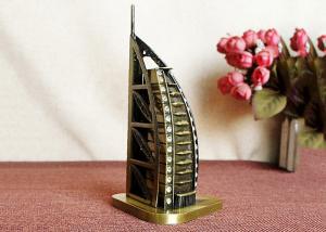  Bronze Plated DIY Craft Gifts World Famous Building Model Of Burj Al Arab Hotel Manufactures