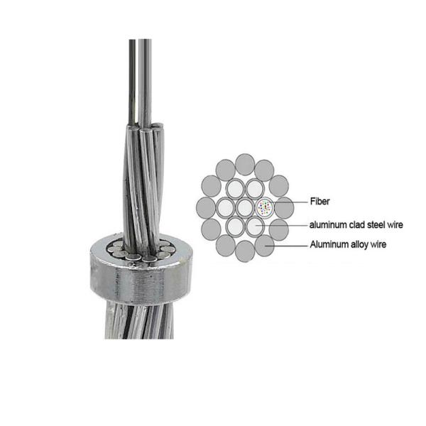 Hybrid Optical 80KN 6F 12F 24F OPGW Optical Fiber Cable