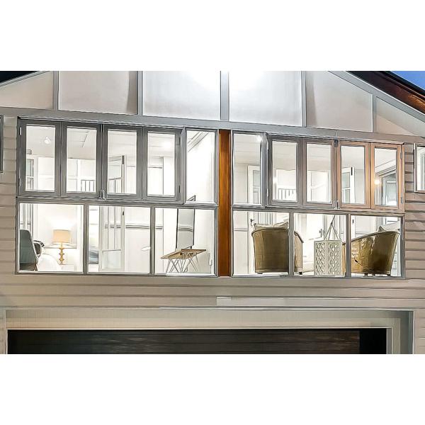 Modern Building Bi Fold Aluminium Windows Soundproof Folding Glass Windows