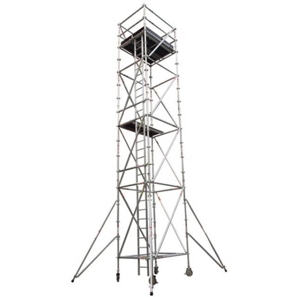 Ring Lock Access Mobile Aluminium Tower Scaffold 2-40m Height With Fewer Components