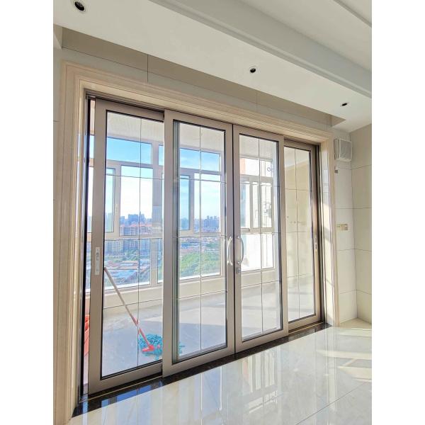 Durable Residential Aluminum Sliding Glass Doors Large Screen Push And Pull Opening