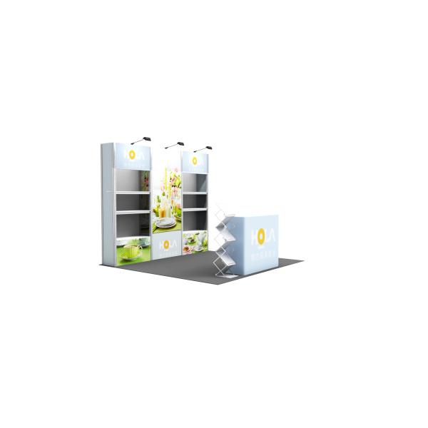 Custom trade show booth,frameless modular exhibition booth , one set for different designs