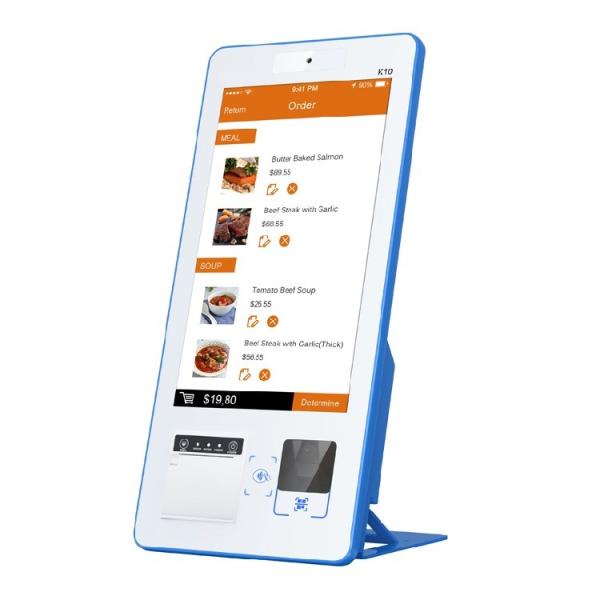 15.6 Inch Self Service Ordering Kiosk , Online Payment Machine for Restaurant