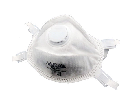 White Color Valved Respirator Mask , N95 Respirator With Exhalation Valve