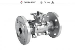 China JIS-Flanged Sanitary Ball Valve ,  3 PCS Ball valve With flange Connection on sale
