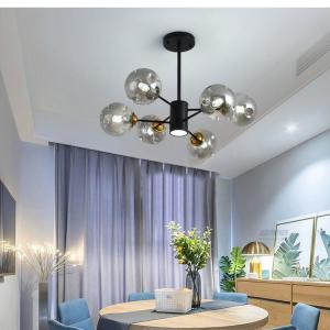  Highly Transparent Smoked Glass Pendant Lights E27*6W Spotlight D980*H750 Manufactures