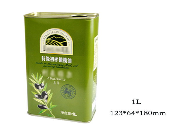 DADI Food Oil Can 1L Food Grade Extra Virgin Olive Oil Tin Can for Cooking Metal Type Tinplate