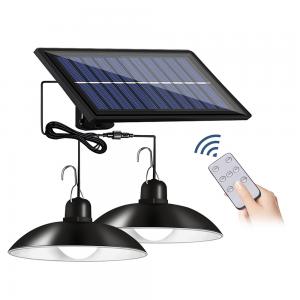 China 400lm IP65 Solar Powered Pendant Light Dusk To Dawn Light For Indoor Outdoor Garage on sale