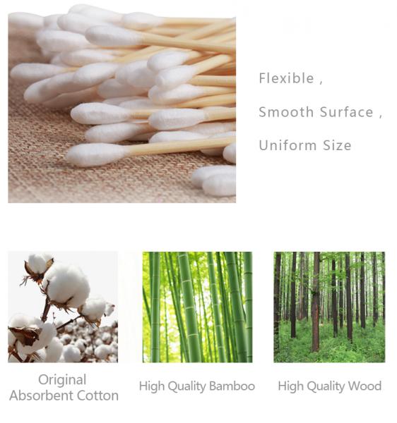 Compact Design Medical Cotton Swab Wooden Sticks