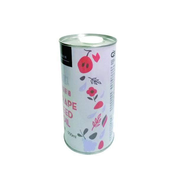 DADI 0.35L Round Olive Oil Can Tin Canister 350ml Tin Can Round For Edible Oil