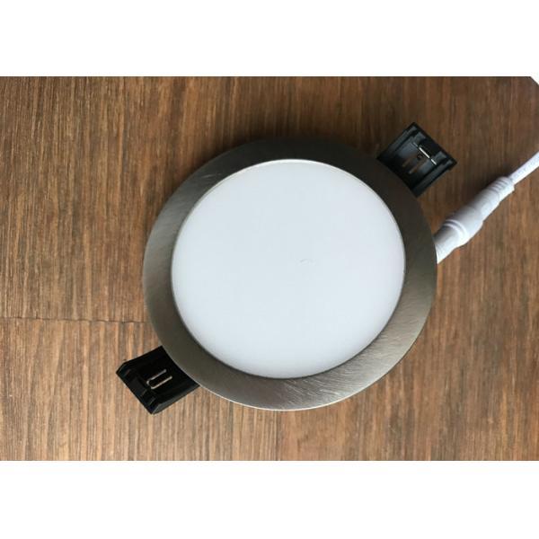 Electroplating Dimmable LED Panel Light Nickel Color 6 Watt AC 220V 80LM/W