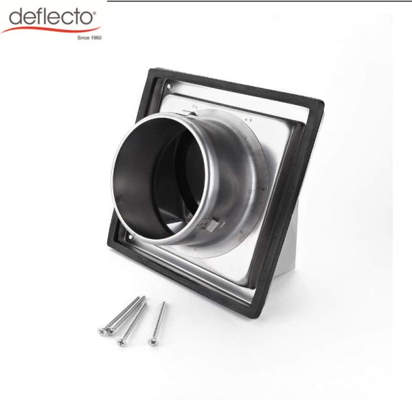 Bird Deterrent Cowled Square Exhaust Wall Vent Cushioned Non Return Flap