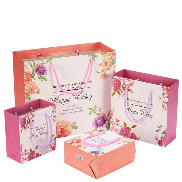 Cheap cosmetic perfume shopping paper bag custom logo printing